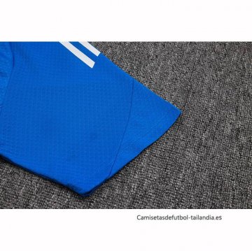 Chandal del Real Madrid Manga Corta 2025-2026 Azul Blanco - Pantalon Corto