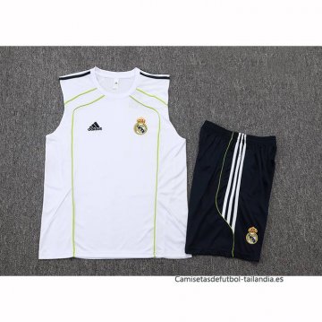 Chandal del Real Madrid Sin Mangas 2025-2026 Blanco Verde