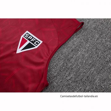 Chandal del Sao Paulo Sin Mangas 2025-2026 Rojo