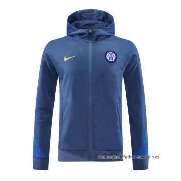 Chaqueta con Capucha del Inter Milan 2024-2025 Azul Chaqueta con Capucha del Inter Milan 2024-2025 Azul