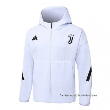Chaqueta con Capucha del Juventus 2025-2026 Blanco Chaqueta con Capucha del Juventus 2025-2026 Blanco