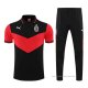 Conjunto Polo del AC Milan 2022-2023 Negro y Rojo