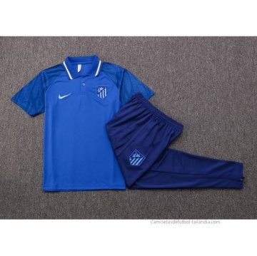 Conjunto Polo del Atletico Madrid 2022-2023 Azul Oscuro