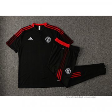 Conjunto Polo del Manchester United 2021-2022 Negro