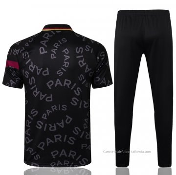 Conjunto Polo del Paris Saint-Germain 2021-2022 Negro