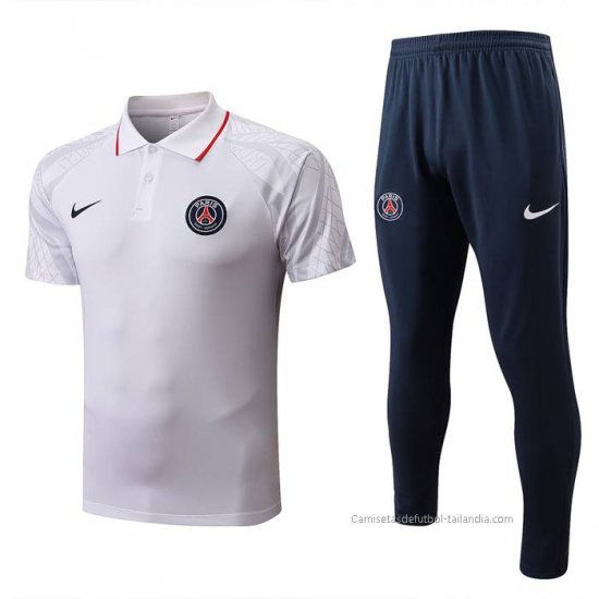 Conjunto Polo del Paris Saint-Germain 2022-2023 Blanco - Haga un click en la imagen para cerrar
