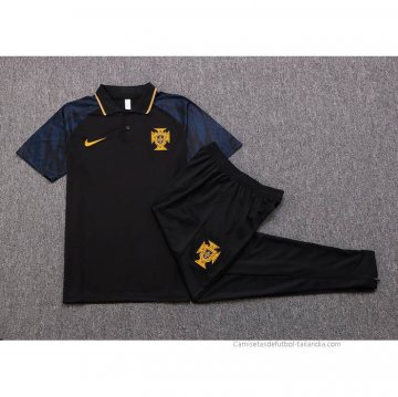 Conjunto Polo del Portugal 2022-2023 Negro