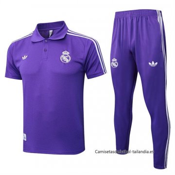 Conjunto Polo del Real Madrid 2025-2026 Purpura Conjunto Polo del Real Madrid 2025-2026 Purpura