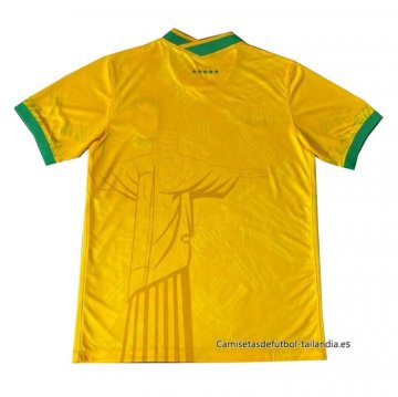 Tailandia Camiseta Brasil Jesus 2024-2025 Amarillo
