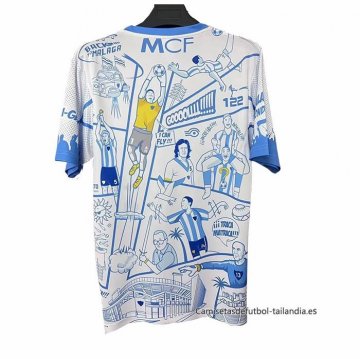 Tailandia Camiseta Malaga Special 2025-2026 Blanco Azul