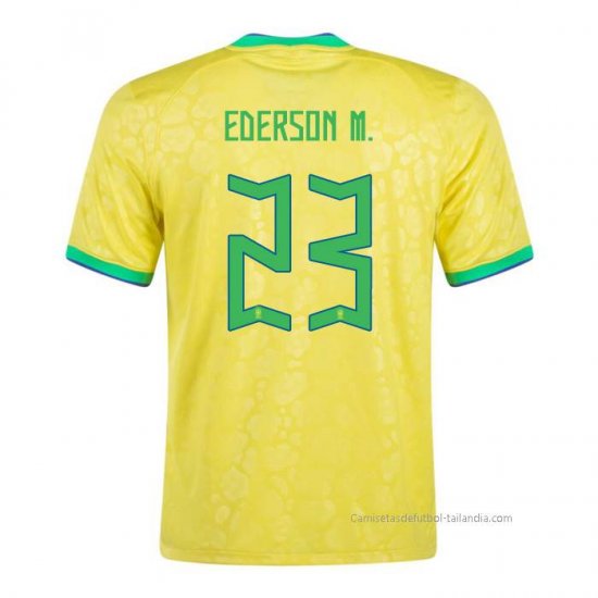 1ª Camiseta Brasil Jugador Ederson M. 2022 - Haga un click en la imagen para cerrar