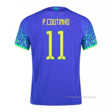 2ª Camiseta Brasil Jugador P.Coutinho 2022 2ª Camiseta Brasil Jugador P.Coutinho 2022