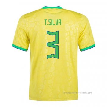 1ª Camiseta Brasil Jugador T.Silva 2022 1ª Camiseta Brasil Jugador T.Silva 2022