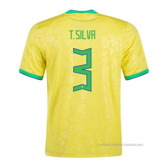 1ª Camiseta Brasil Jugador T.Silva 2022 - Haga un click en la imagen para cerrar