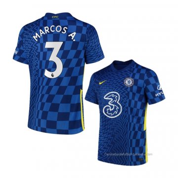 1ª Camiseta Chelsea Jugador Marcos A. 2021-2022 1ª Camiseta Chelsea Jugador Marcos A. 2021-2022