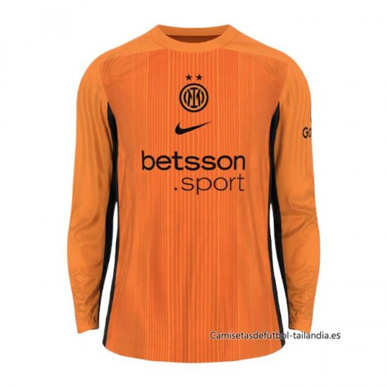 Camiseta Inter Milan Portero Manga Larga 2025-2026 Naranja - Haga un click en la imagen para cerrar