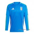 1ª Camiseta Italia Manga Larga 2024-2025 (2XL-4XL)