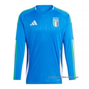 1ª Camiseta Italia Manga Larga 2024-2025 (2XL-4XL)