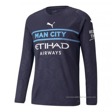 3ª Camiseta Manchester City Manga Larga 2021-2022 3ª Camiseta Manchester City Manga Larga 2021-2022