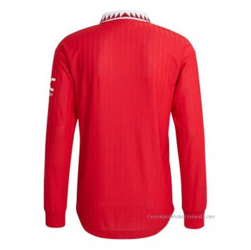 1ª Camiseta Manchester United Authentic Manga Larga 2022-2023