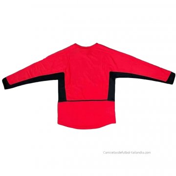 1ª Camiseta Manchester United Manga Larga Retro 2003