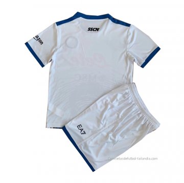 Camiseta Napoli Maradona Special Nino 2021-2022 Blanco