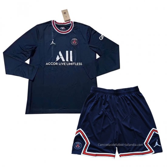 1ª Camiseta Paris Saint-Germain Manga Larga Nino 2021-2022 - Haga un click en la imagen para cerrar
