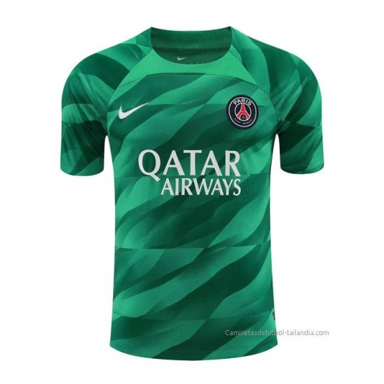 Camiseta Paris Saint-Germain Portero 2023-2024 Verde - Haga un click en la imagen para cerrar