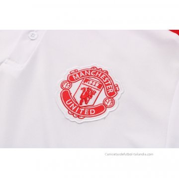 Camiseta Polo del Manchester United 2021-2022 Blanco