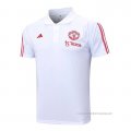 Camiseta Polo del Manchester United 2023-2024 Blanco