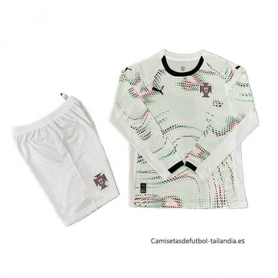 2ª Camiseta Portugal Manga Larga Nino 2025 - Haga un click en la imagen para cerrar