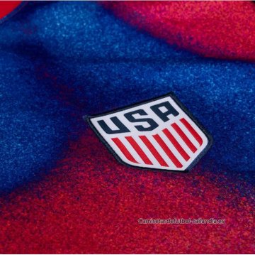 Camiseta Pre Partido del Estados Unidos 2024 Azul y Rojo