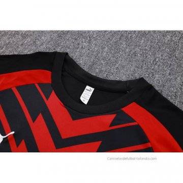 Camiseta de Entrenamiento AC Milan 2023-2024 Rojo y Negro