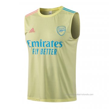 Camiseta de Entrenamiento Arsenal Sin Mangas 2021-2022 Amarillo Camiseta de Entrenamiento Arsenal Sin Mangas 2021-2022 Amarillo