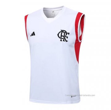 Camiseta de Entrenamiento Flamengo Sin Mangas 2023-2024 Blanco Camiseta de Entrenamiento Flamengo Sin Mangas 2023-2024 Blanco