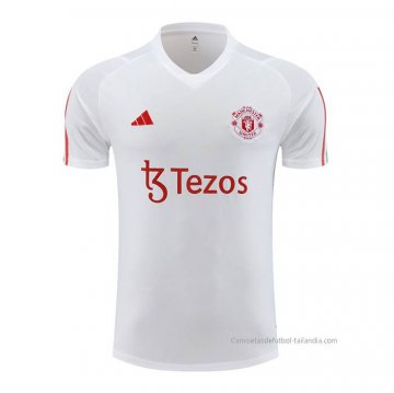 Camiseta de Entrenamiento Manchester United 2023-2024 Blanco Camiseta de Entrenamiento Manchester United 2023-2024 Blanco
