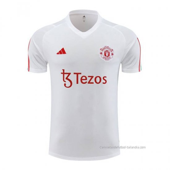 Camiseta de Entrenamiento Manchester United 2023-2024 Blanco - Haga un click en la imagen para cerrar