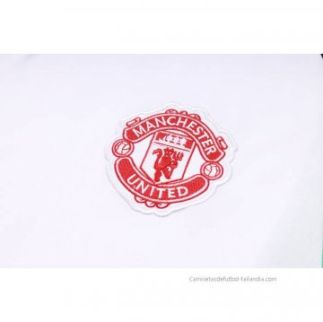 Camiseta de Entrenamiento Manchester United 2023-2024 Blanco y Negro