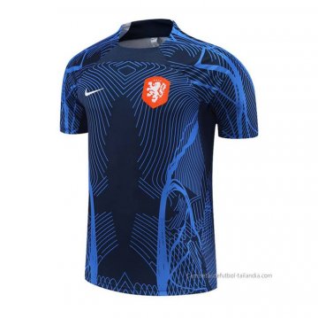 Camiseta de Entrenamiento Paises Bajos 2022-2023 Azul Camiseta de Entrenamiento Paises Bajos 2022-2023 Azul