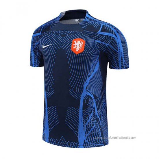Camiseta de Entrenamiento Paises Bajos 2022-2023 Azul - Haga un click en la imagen para cerrar