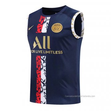 Camiseta de Entrenamiento Paris Saint-Germain Sin Mangas 2022-2023 Azul Camiseta de Entrenamiento Paris Saint-Germain Sin Mangas 2022-2023 Azul