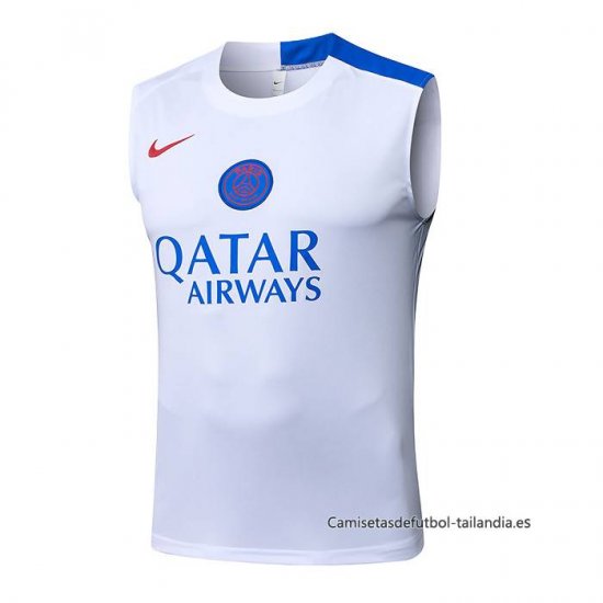 Camiseta de Entrenamiento Paris Saint-Germain Sin Mangas 2025-2026 Blanco - Haga un click en la imagen para cerrar