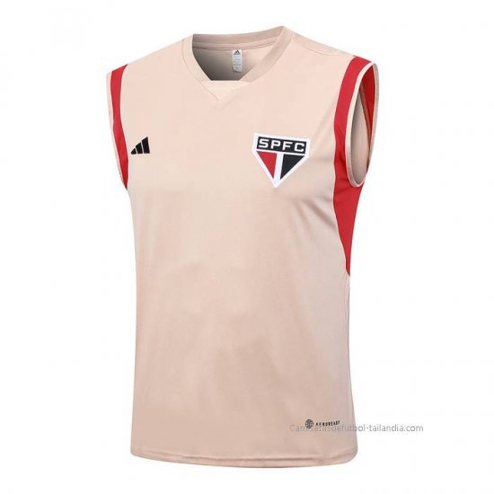 Camiseta de Entrenamiento Sao Paulo Sin Mangas 2023-2024 Amarillo - Haga un click en la imagen para cerrar