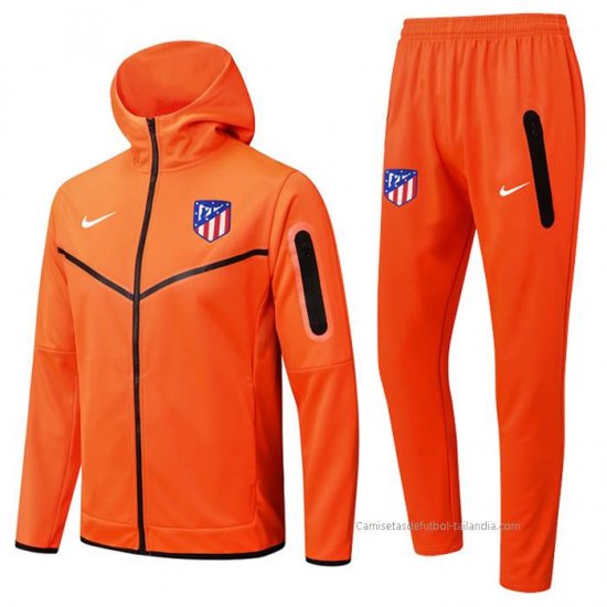 Chandal con Capucha del Atletico Madrid 2022-2023 Naranja - Haga un click en la imagen para cerrar