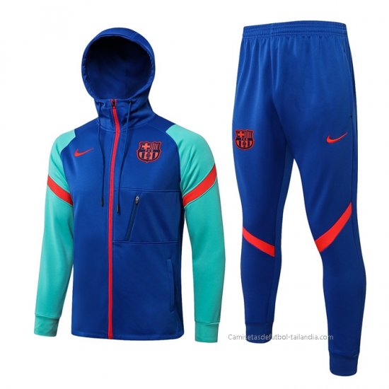 Chandal con Capucha del Barcelona 2021-2022 Azul - Haga un click en la imagen para cerrar