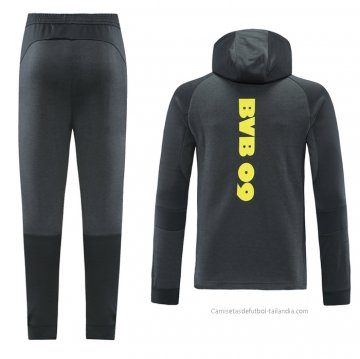 Chandal con Capucha del Borussia Dortmund 2021-2022 Gris