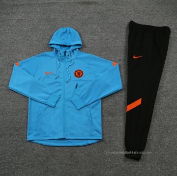 Chandal con Capucha del Chelsea 2021-2022 Azul