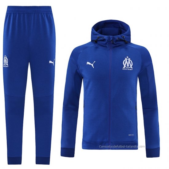 Chandal con Capucha del Olympique Marsella 2021-2022 Azul - Haga un click en la imagen para cerrar