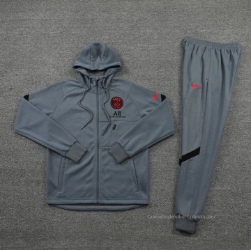Chandal con Capucha del Paris Saint-Germain 2021-2022 Gris