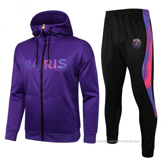 Chandal con Capucha del Paris Saint-Germain 2021-2022 Purpura - Haga un click en la imagen para cerrar